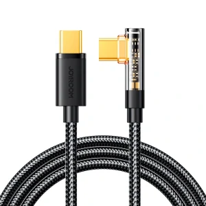 Joyroom Angle Gaming Kábel S-CC100A6 USB-C / USB-C 100W 1.2m - čierny