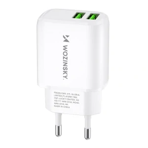 Wozinsky CUWCW 2.4A 2 x USB-A Nabíjaci adapter - biely