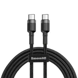 Baseus CATKLF-GG1 USB-C - USB-C PD QC Nabíjací kábel 60W 3A 480Mb/s 1m - čierny